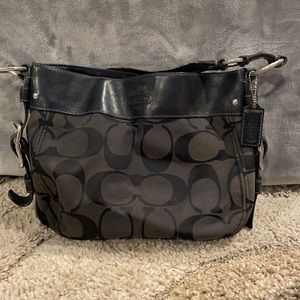 Coach Canvas Shoulder Bag, black